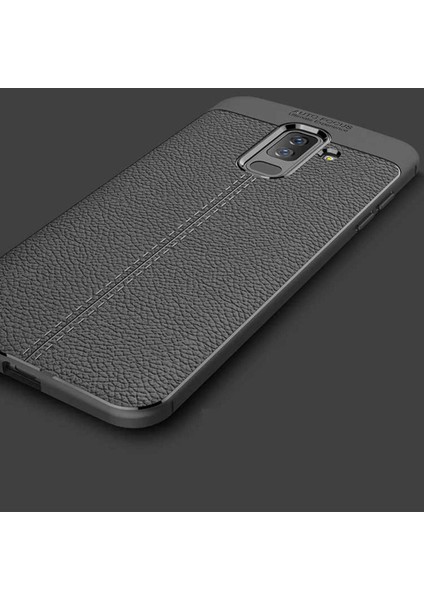 Samsung Galaxy A6 Plus 2018 Uyumlu Deri Görünümlü Kılıf