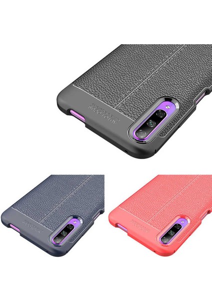 Huawei P Smart Pro 2019 Uyumlu Deri Görünümlü Kılıf