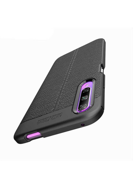 Huawei P Smart Pro 2019 Uyumlu Deri Görünümlü Kılıf