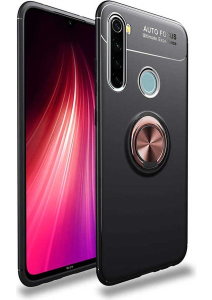 Xiaomi Redmi Note 8 Kılıf Yüzüklü ve Manyetik Araç Tutuculu Tpu Silikon