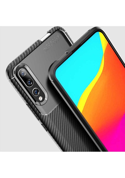 Huawei Y9 Prime 2019 Kılıf Karbon Fiber Görünümlü Ultra Ince Carbon Case indirimleri
