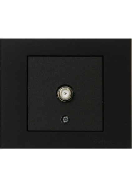 4 Adet Ovivo Grano Siyah Uydu Tv Prizi F Konnektör Çerçeve Dahil 4'lü