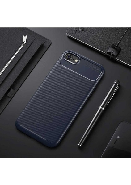 Apple iPhone 7 Kılıf Karbon Fiber Görünümlü Ultra Ince Carbon Case