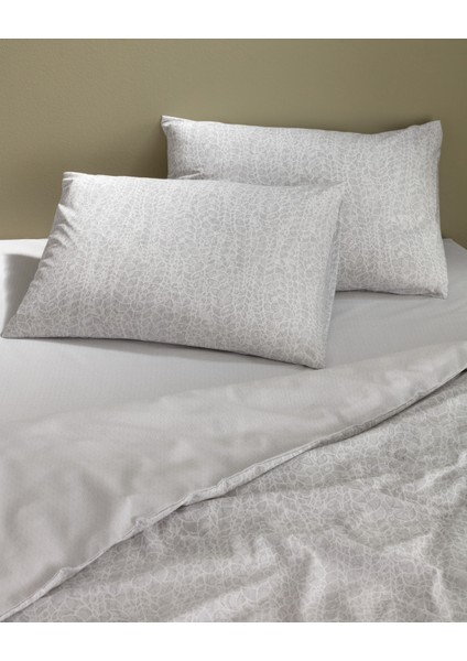 Grelot King Size Pamuklu Baskılı Nevresim Takımı - Gri modelleri