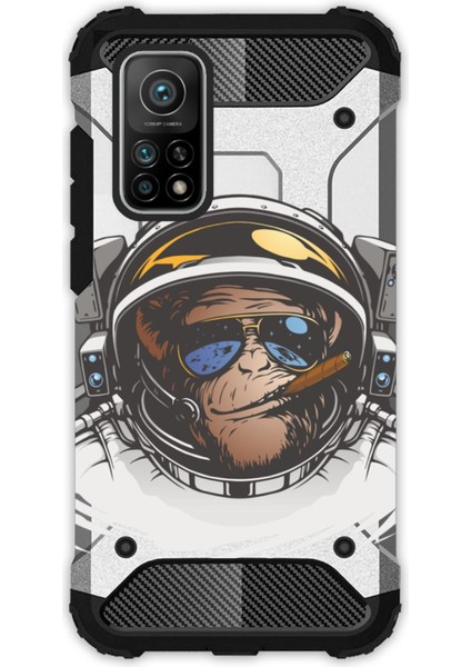 Xiaomi Mi 10T Pro 5g Kılıf Desenli Antishock Crash Kapak - Monkey Fly