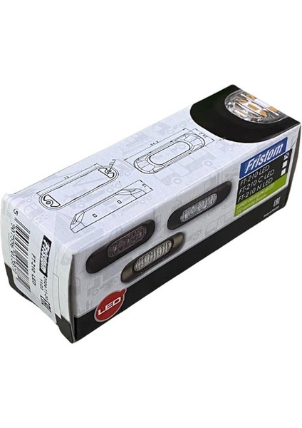 Frıstom 12V-24V Çakar Lamba Ledli 2 Fonksiyonlu (Sarı) (84*28 Mm) E9 fırsatları