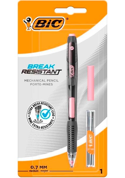 Break Resistant Kırılmaya Dayanıklı Yandan Basmalı Siyah-Pembe Versatil Kalem Seti