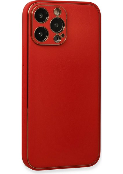 Iphone 13 Pro Kılıf Coco Deri Silikon Kapak - Kırmızı Svlrs modelleri