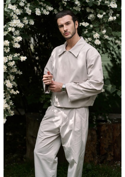 Sergio Kemer Detay Gri Erkek Ceket