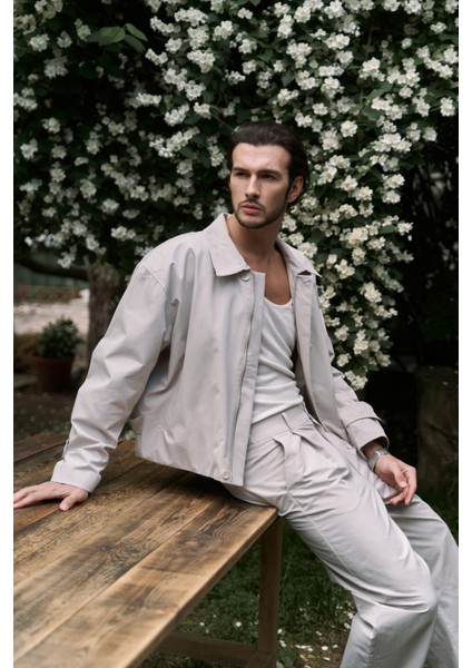 Sergio Kemer Detay Gri Erkek Ceket modelleri