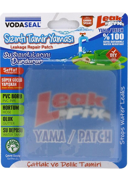 Leak Fix Sızıntı Tamir Yaması Şeffaf 100 mm x 100 mm (2'li Paket) fiyatları