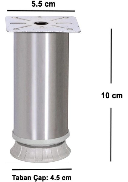 Mobilya Masa Puf Tv Ünitesi Ayağı Ayarlanabilir Metal Ayak 10 cm fiyatları