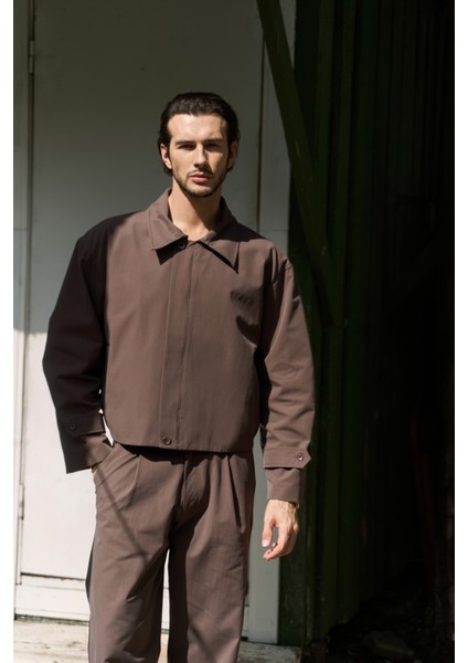 Sergio Kemer Detay Kahve Erkek Ceket modelleri