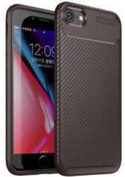 Apple iPhone Se 2020 Kılıf Karbon Fiber Görünümlü Ultra Ince Carbon Case