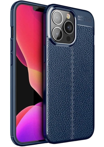 Apple Iphone 14 Pro Max Uyumlu Auto Focus Deri Görünümlü Leke Tutmayan Niss Silikon Kapak