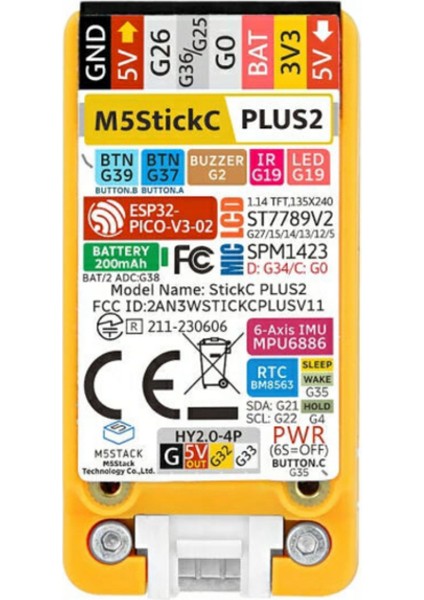 M5STICKC Plus2 ESP32 ESP32-PICO-V3-02 Mini
