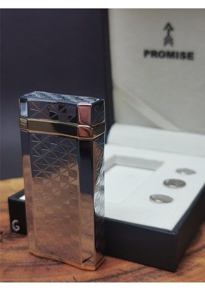 Kişiye Özel Promise Gümüş Pilli Çakmak