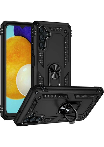 Samsung Galaxy A13 5g Kılıf Çift Katmanlı Polikarbon Koruma ve Manyetik Tutucu Stand Yüzük