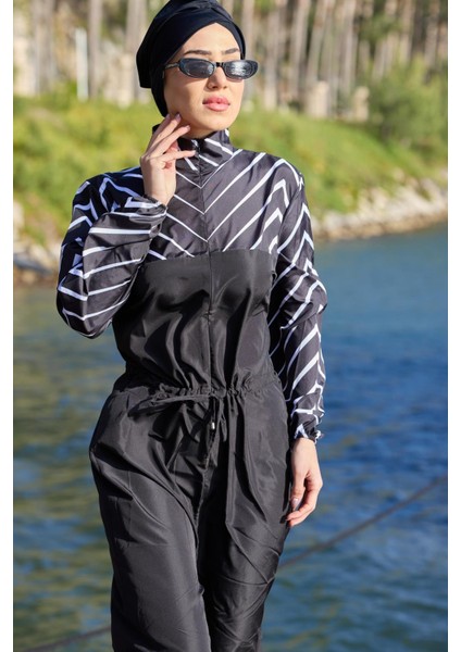 Dream Balıksırtı Desen Tasarım Tesettür Paraşüt Kumaş Tulum Mayo modelleri