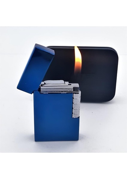 Kişiye Özel Blue Gazlı Taşlı Metal Çakmak