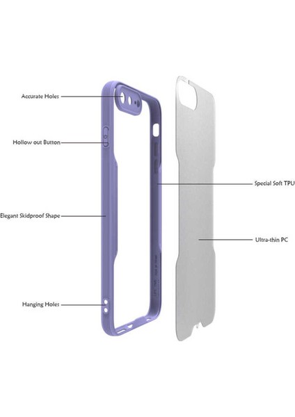 Apple iPhone 7 Plus Uyumlu Kılıf 0,2mm Ultra Ince Kamera Lensi Korumalı fiyatları