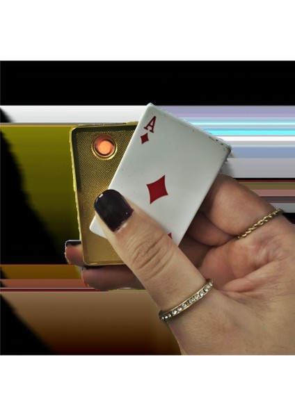 Kişiye Özel Karo As Model USB Şarjlı Çakmak