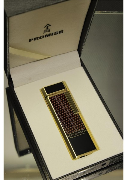 Promise Yandan Çarklı ve Özel Kutulu, Gazlı Ince Çakmak (Desenli)