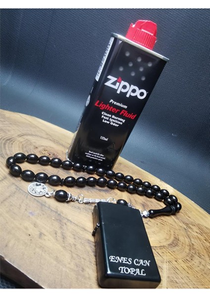 Isme Özel Zippo Çakmak,zippo Benzin ve Tesbih Seti