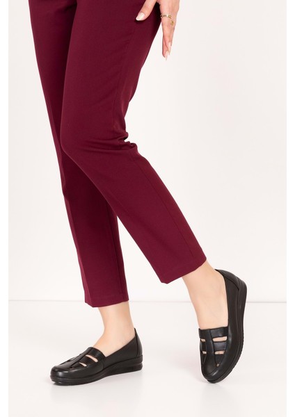 Kadın Hakiki Deri Anatomik Taban Anne Ayakkabı PYT.1207 - Siyah - 40 Siyah fırsatları