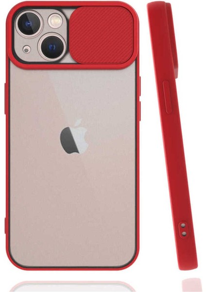 Apple iPhone 13 Mini Uyumlu Kılıf Kamera Kapaklı Lens Korumalı Mat Arka Kenarlı Renkli Dayanıklı
