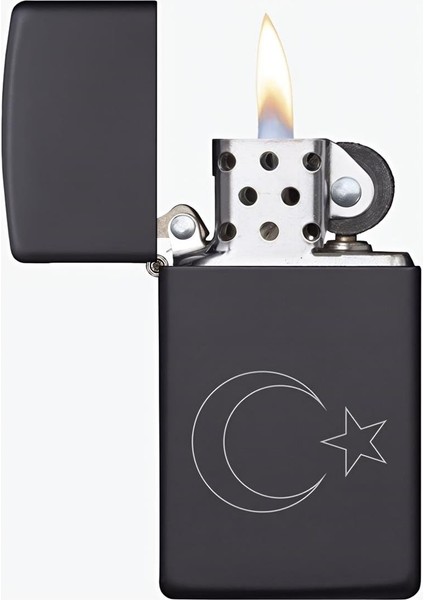 Ay Yıldız Desenli Benzinli Zippo Çakmak SCKMAK455188888