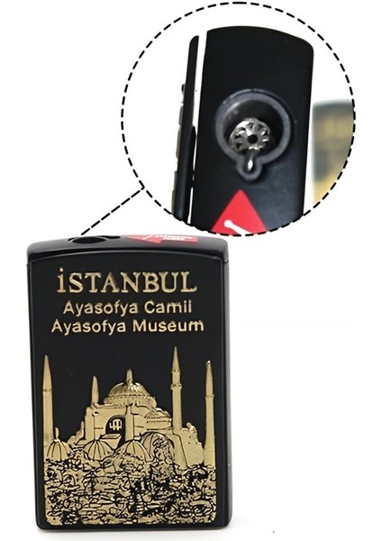 Silvio Monetti Siyah Sarı Gazlı Çakmak
