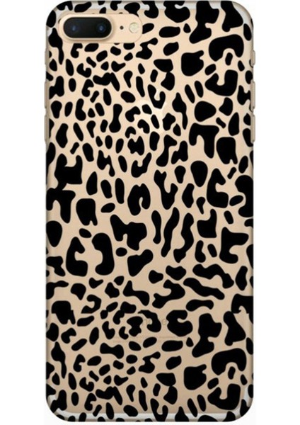 Iphone 7 Plus 8 Plus Kılıf Desenli Tıpalı Kamera Korumalı Silikon - Leopar Deseni