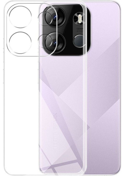Tecno Spark Go 2023 Uyumlu Dayanıklı ve Esnek Şeffaf Renksiz Kılıf fiyatları