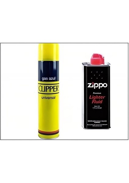 Kişiye Özel 2 Li Benzin ve Clipper Çakmak Gazı Set