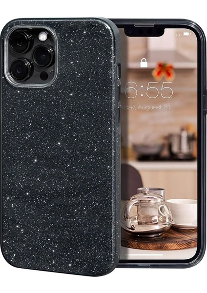 Apple Iphone 12 / 12 Pro Kılıf Parlak Simli Muhteşem Görünüm, Sert ve Dayanıklı