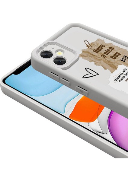 Apple iPhone 11 Dayanıklı Malzeme & Tam Koruma Kılıf Kamera Korumalı Baskılı Arka Yüzey