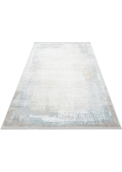 Modena Mdn 02 Cream Blue Şık ve Modern Sıkı Dokuma Hav Toz Vermez Makine Halısı indirimleri