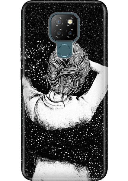 General Mobile Gm 20 Kılıf Moderna Desenli Resimli Silikon Siyah Aşk