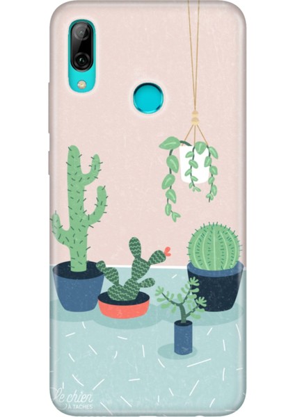 P Smart 2019 Kılıf Colored Desenli Silikon Cactus Co