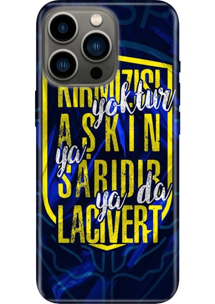 iPhone 14 Pro Kılıf Silikon Moderna Resimli Desenli Aşkın Rengi Sarı Lacivert