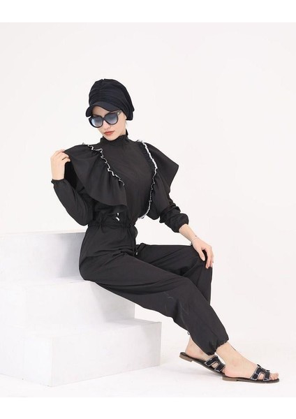 Sarah Model Tasarım Tesettur Paraşüt Kumaş Tulum Mayo modelleri