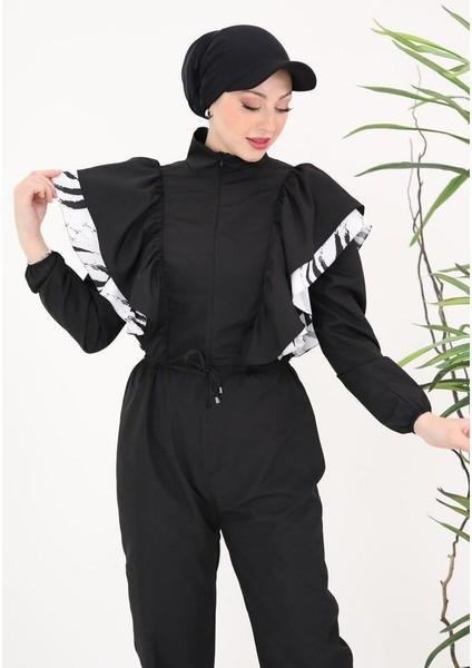 Star Çizgili Model Tasarım Tesettür Paraşüt Kumaş Tulum Mayo fiyatları