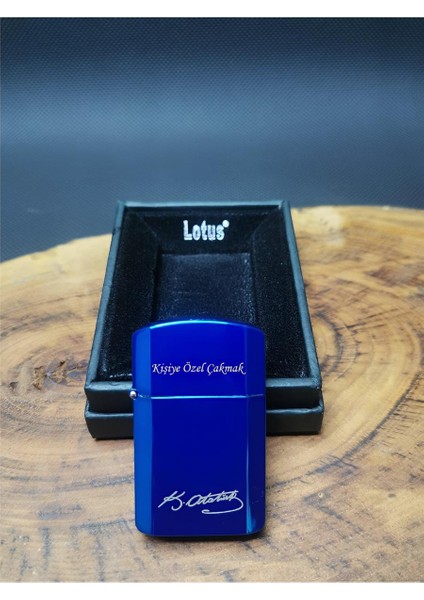 Kişiye Özel Lotus Atatürk Imzalı Benzinli Çakmak