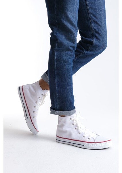 JY0423 Axe Bağcıklı Keten Kumaş Erkek Günlük Sneaker Ayakkabı Kbt - Beyaz modelleri