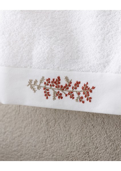 Slyvia Nakışlı %100 Pamuk Yüz Havlusu - Beyaz - 50X76 cm modelleri