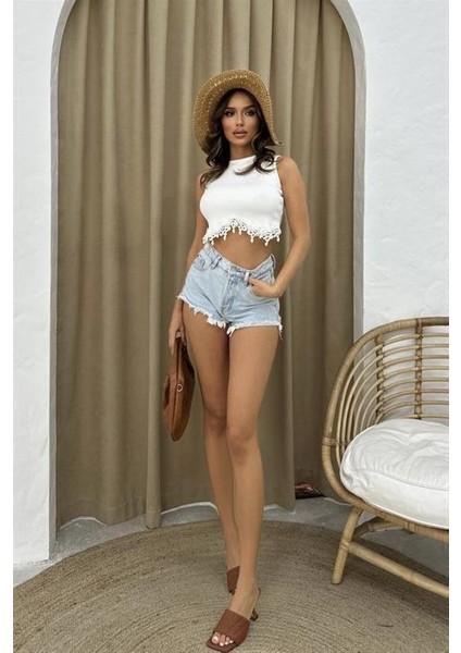 Liza Deniz Kabuğu Detay Crop 3269-01 modelleri