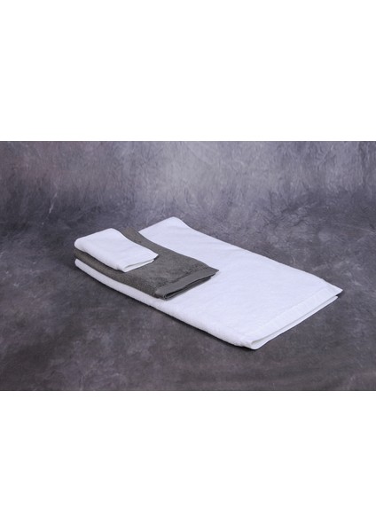 Gri ve Beyaz ORGANIK,VEGAN,900 Gsm,3'lü Havlu Seti 30X50,50X90,90X160CM fırsatları