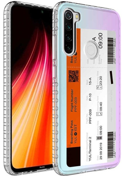 Xiaomi Redmi Note 8 Kılıf Airbag Kenarlı Renkli Desenli Silikon Elegans Kapak