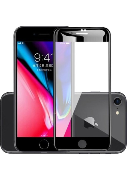 Apple Iphone 7 Plus Uyumlu Siyah Hayalet Özellikli Yanlardan Görünmeyen Ekran Koruyucu fiyatları